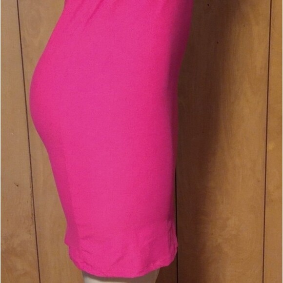 Pink Striped Bodycon Dress M - Picture 4 of 7